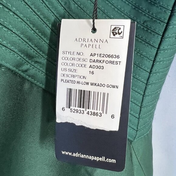 Adrianna Papell Emerald High-Low Dress - Picture 9 of 16